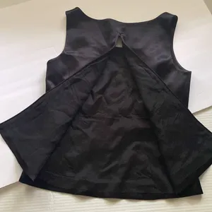 Vintage 90s Sioni Couture women’s silky black fitted sleeveless top, size 8 thumbnail 4