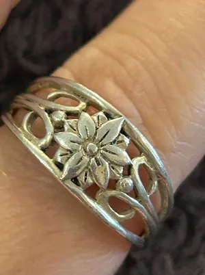 Ring band 925 sterling silver size 8.5 g40 thumbnail 1
