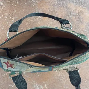 Vintage retro baseball tapestry travel bag purse / made in America thumbnail 4