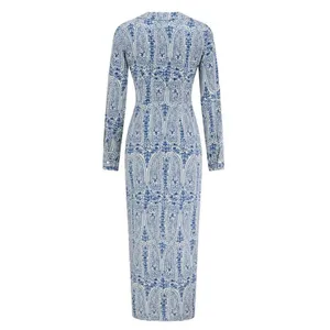 Nordstrom CIDER Chiffon Collar Floral Maxi Dress Sz 6 thumbnail 5
