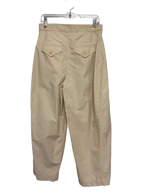 Anthropologie Maeve Utility Barrel Trouser Pants in Khaki Tan - Size US 6 thumbnail 5
