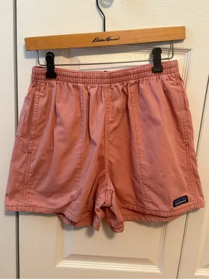 Patagonia Funhoggers Cotton Shorts in Pink thumbnail 2