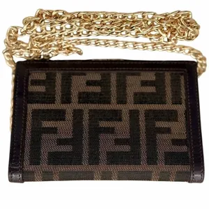 Fendi Zucca Kiss-Lock FF Monogram Brown Wallet|WOC Bag|COA thumbnail 1