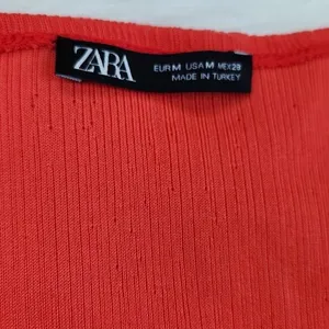 Zara NWOT Sleeveless Front Knot Dress in Red Medium‎ thumbnail 5