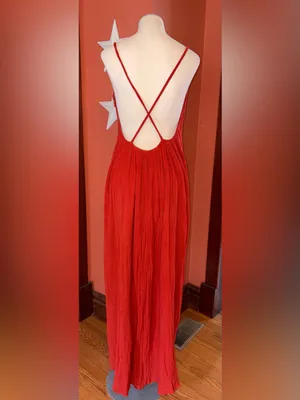 Jen's Pirate Booty Red Fringe Maxi Dress thumbnail 4