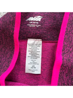 Avia Women’s L 22 Pink Seamless Contour Bike Shorts High Waist Gym Running NWT thumbnail 7