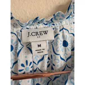 J.Crew Dress Womens Medium Blue Tiered Sleeveless Block‎ Print Midi AW732 Boho thumbnail 3