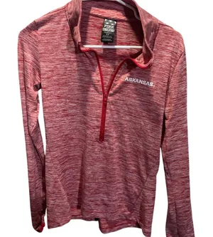 Pink Victorias Secret Ultimate Arkansas 1/4 Zip Pullover S Heather‎ Red thumbnail 1