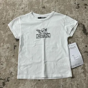 Darc Sport Wolves White Baby Tee Size Small NWT thumbnail 1