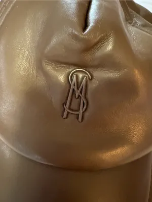 Steve Madden Brown Leather Baseball Cap thumbnail 2