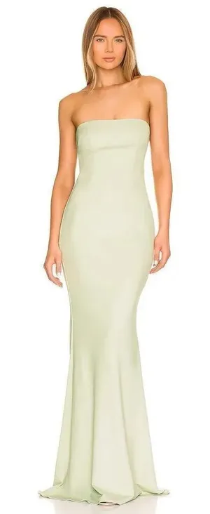 Katie May Mary Kate Strapless Gown in Sage Green XXL thumbnail 1