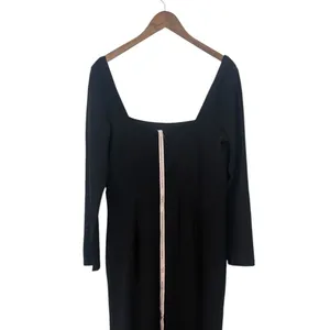 Lulus Regal Stunner Black Long Sleeve Corset Maxi Dress size XL NWT thumbnail 6