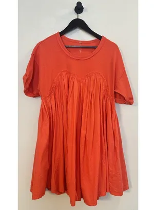 FREE PEOPLE Catalina Mixed Media Minidress in Radiant Watermelon Size X-Small thumbnail 5