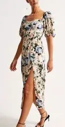 Abercrombie & Fitch Floral Puff Sleeve Dress XSP thumbnail 1
