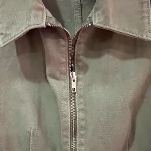 Topshop Clean Front Zip Denim Mini Shirtdress Dress in‎ Light Olive Green Size 4 thumbnail 8