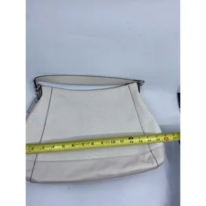 COACH Large White Leather Tote Bag thumbnail 6