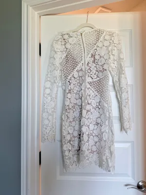 Selfie Leslie White Lace Dress Mini thumbnail 2