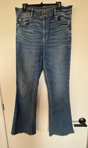 American Eagle Outfitters Women’s Blue Flare Jeans thumbnail 1