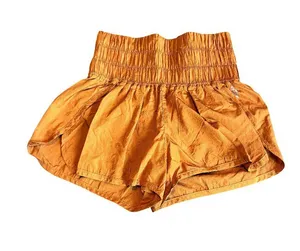 Free People Movement Rust Orange Smocked Dolphin Hem Shorts Boho X-Small Women's thumbnail 1