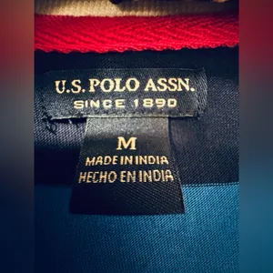 NWT U.S. Polo Association Long Sleeve V Neck striped rugby blokecore shirt M thumbnail 4