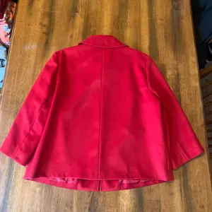 Harve Benard cape coat Large Red Pea Coat One Button thumbnail 7