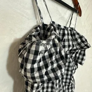 A New Day‎ S Gingham Ruffle Cami Cottagecore Summer Picnic Western Twee Coquette thumbnail 3