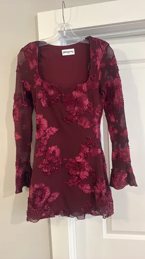 Princess Polly Better Love Long Sleeve Mini Dress Floral thumbnail 4