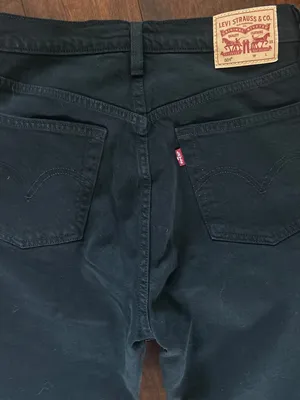 Levis 501 Black Jeans W27 L30 Raw Hem thumbnail 4
