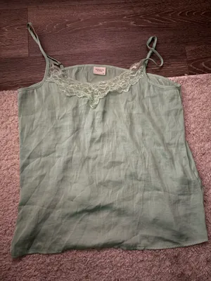 NWOT Asos JDY Appa New Lace Singlet Wvn Noos camisole Top in mint. Size Medium thumbnail 4