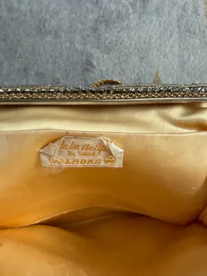 WALBORG Vintage Gold Rhinestone Cocktail Clutch Bag thumbnail 11