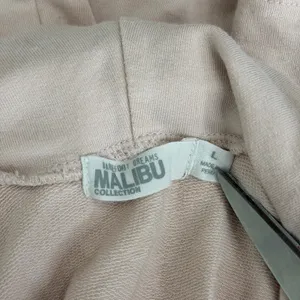 Barefoot Dreams Malibu Luxe Lounge Raglan Pullover & Wide Leg Pants Shell Pink L thumbnail 6