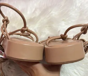 Torrid Tie Ankle Strappy Flatform Sandal Nude. Size 8.5 WW thumbnail 2