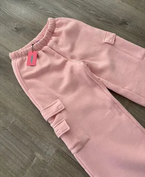 Edikted NWT Baby Pink Wide Leg Cargo Sweatpants (S) thumbnail 4