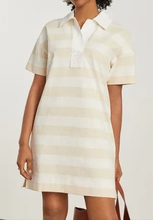 Everlane Organic Cotton Polo Dress Short Sleeve XL Women thumbnail 1
