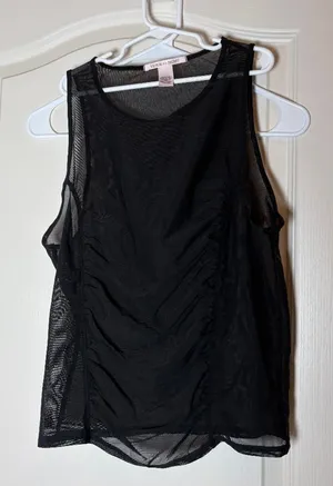 Victoria’s Secret NWOT Mesh Ruched Tank Top, Sold Out, Size Medium. thumbnail 1