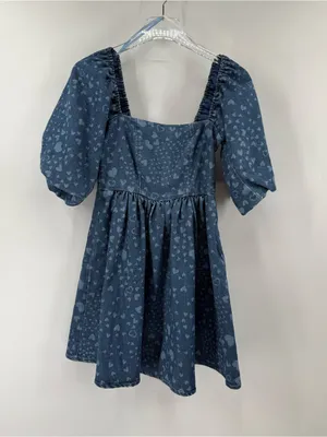 Avec Les filles Heart Puff Sleeve Babydoll Minidress size xs thumbnail 4