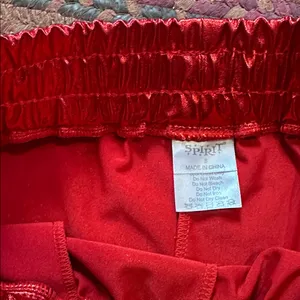 Spirit Halloween Red Shiny Pull On Track Shorts Costume thumbnail 2