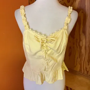 Urban outfitters yellow feminine tank top thumbnail 10