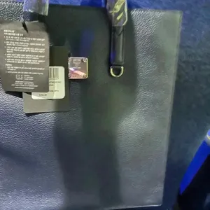 NWT MCM Aren Leather Tote Handbag Blue Camo thumbnail 9