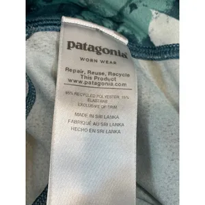 Patagonia Centered Crops Size M Jungle Tasmanian Teal Abstract Print Leggings thumbnail 4