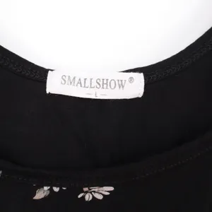 Smallshow Dress Womens L Maternity Maxi Black Floral Ruched Sleeveless thumbnail 2