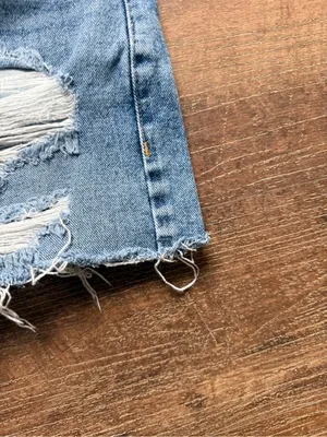 PacSun Ultra High Rise Distressed Denim Shorts Women’s Size 23 Y2K thumbnail 2