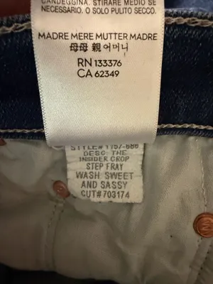 MOTHER The Insider Crop Step Fray Denim Jean Blue Sweet and Sassy Size 26 thumbnail 7