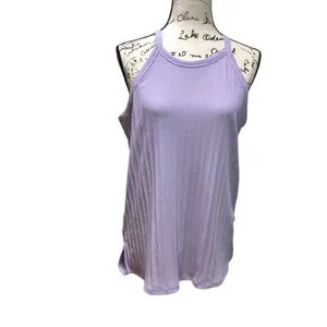 White Birch Lavender Ribbed High Neck Tank Size L thumbnail 6