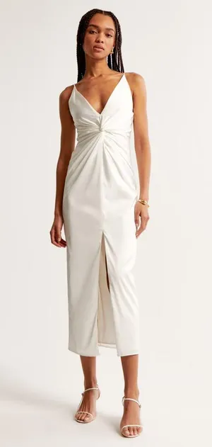 A & F Draped Twist-Front Maxi Dress - Large thumbnail 1