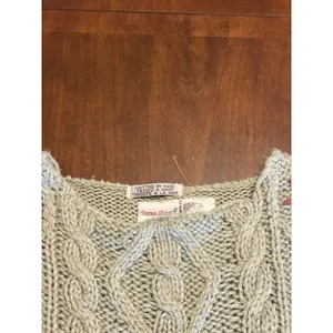 Vintage Bobbie Brooks Womens Sweater Beaded Floral Hand Knitted Cottage Cute Y2K thumbnail 2