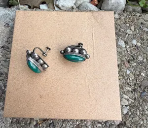 Vintage Mexican Sterling Silver Screwback Earrings thumbnail 4