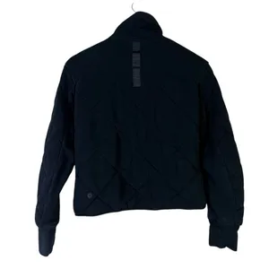 Lululemon Forever Warm Reversible Quilted Zip Jacket Womens 6 Black 100% Cotton‎ thumbnail 8