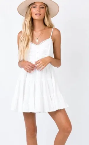 Princess Polly DLANEY MINI DRESS WHITE thumbnail 1