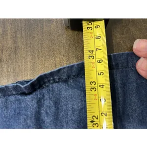 Denim Chambray Button Front tiered Shirt Dress Blue Petite XL Modest Teacher thumbnail 4